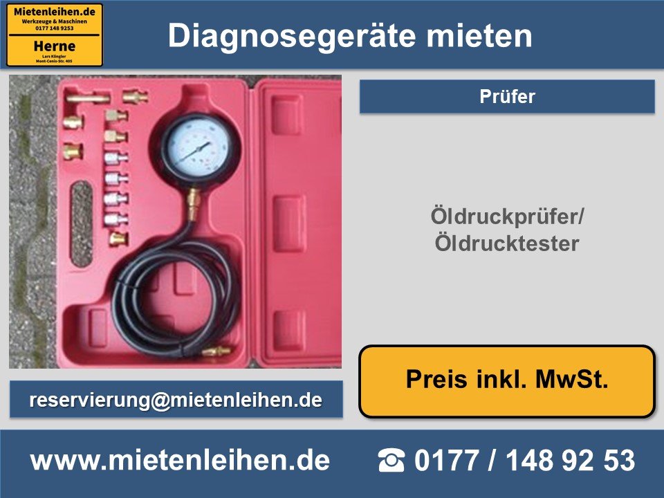 Kompressionsprüfer Diesel - 0 - 70 bar - 80 mm Manometer - 35 cm Schlauch